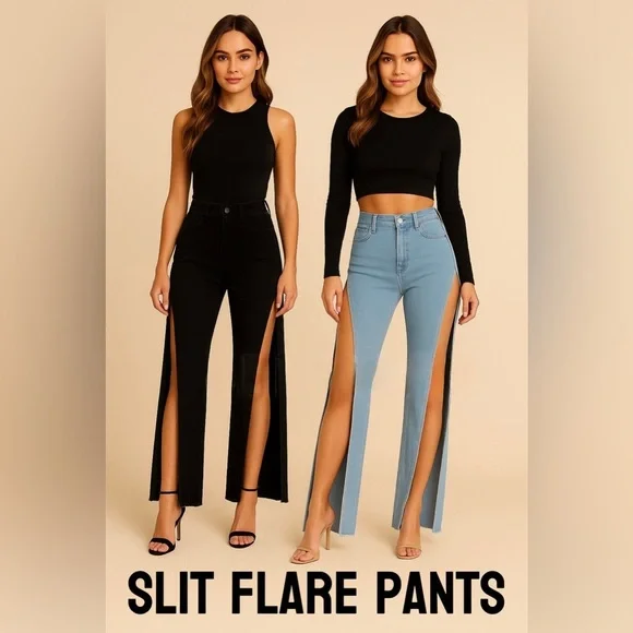 TEMPTATION CUT DENIM Slit Pants – Bold Move Edition - Picture 10 of 15